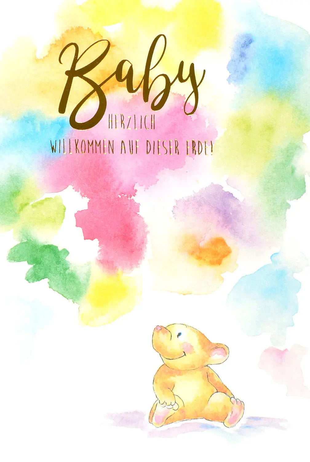 ABC       Glückwunschkarte   Farbkleckse Idealshop