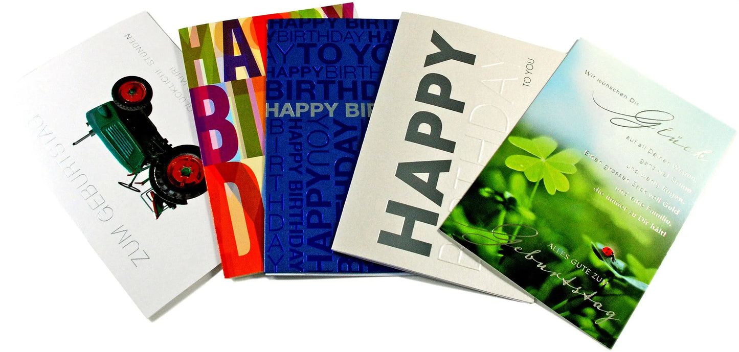 ABC Kartenset Motive Geburtstag B6 Idealshop