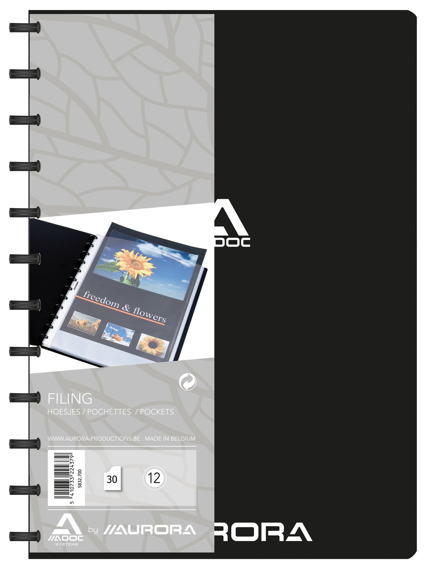 ADOC Sichtbuch Standard A4 5832.700 schwarz 30 Taschen Idealshop