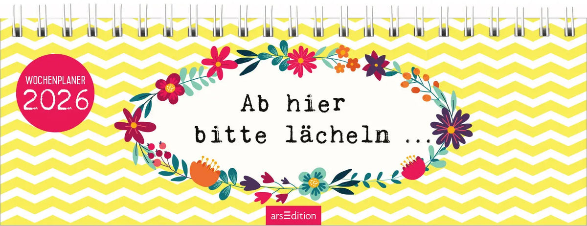 ARS EDITION Tischkalender 2026 13577 Bitte lächeln DE 29.7x11.5cm Idealshop