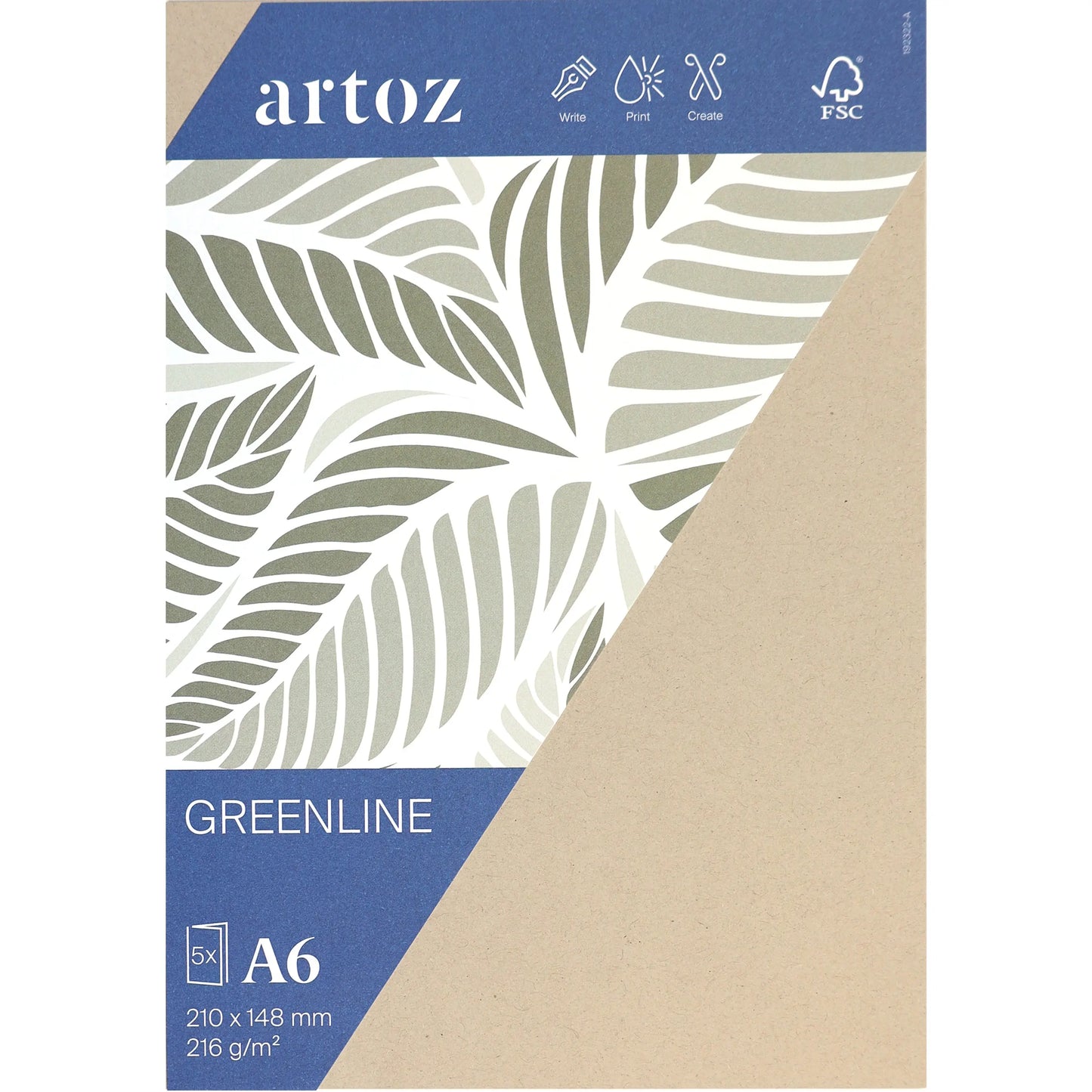 ARTOZ Karten 1001 A6 19232226-584 216g, desert 5 Blatt Idealshop