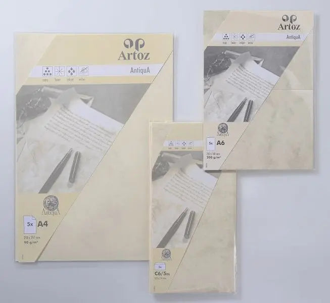 ARTOZ Papier Antiqua A4 108796142 90g, chamois 5 Blatt Idealshop