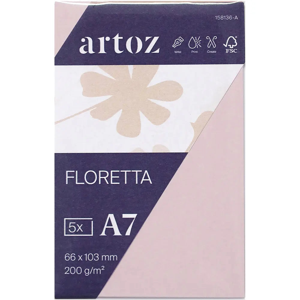 ARTOZ Visitenkarten 1001 A7 15813614-281 200g, light rose 5 Blatt Idealshop