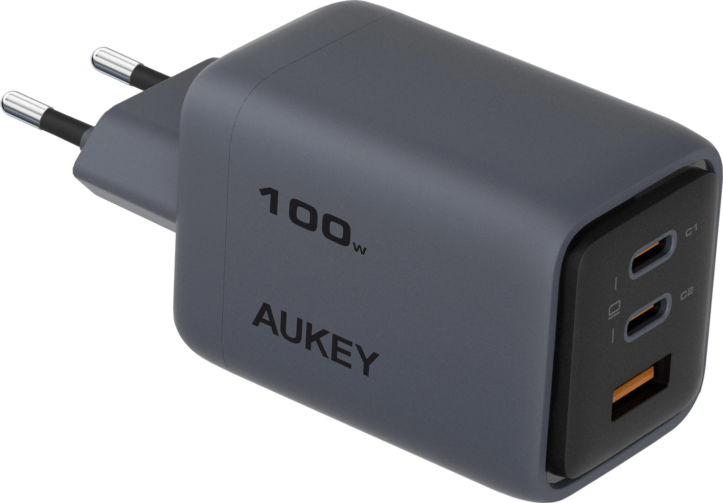 AUKEY Comet Mix 100W GaN PD PA-C5 4-Port, Wall Charger Grey Idealshop