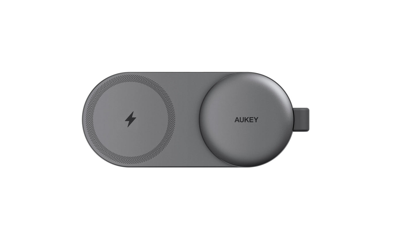 AUKEY MagFusionC 3-IN-1 Foldable LC-MC314 Wirel.Charger Qi2.2 15W+5W+5W Idealshop