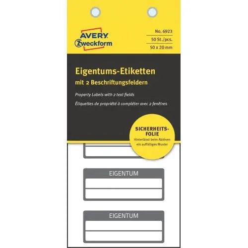 AVERY ZW. Eigentums-Etiketten    50x20mm Idealshop
