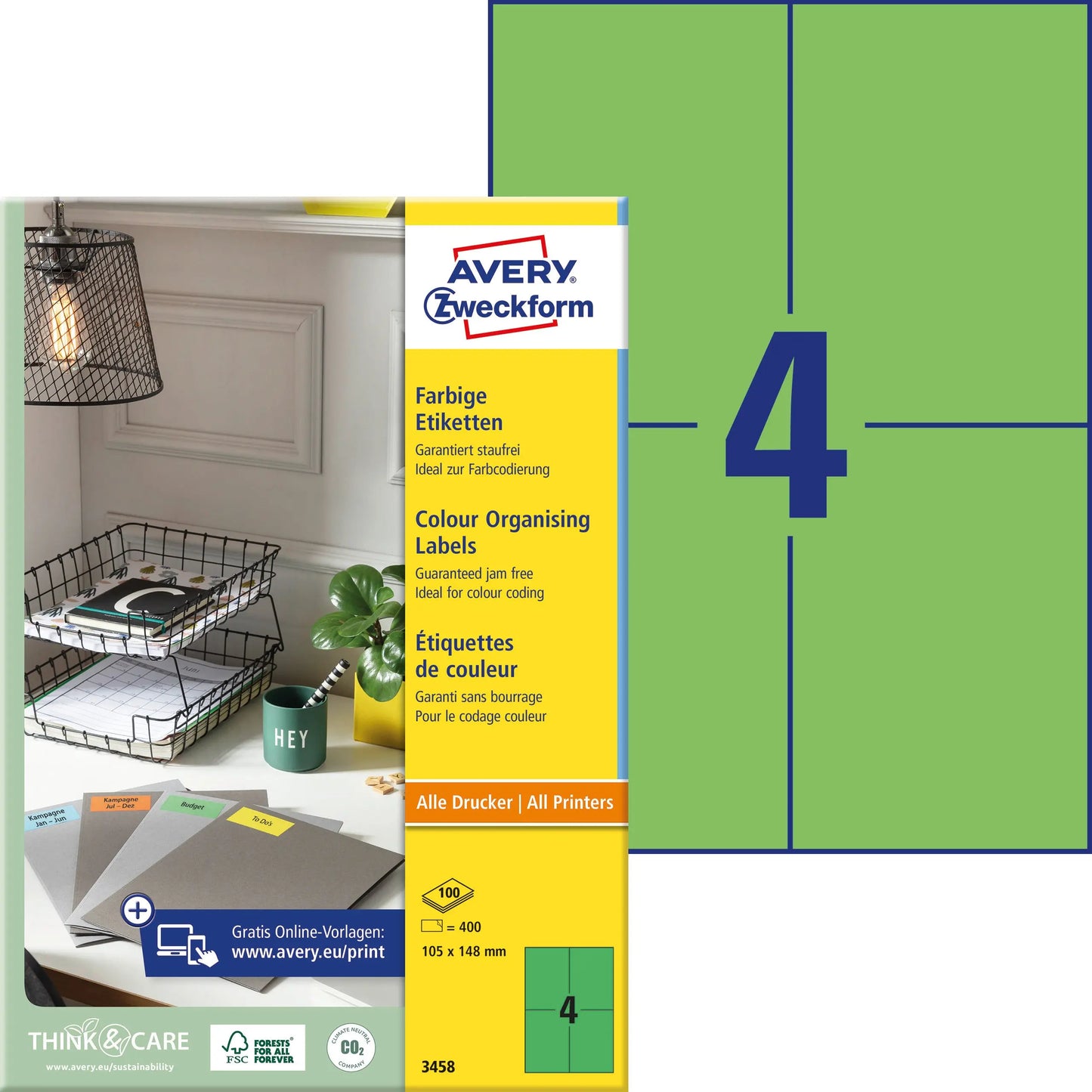 AVERY ZW. Etiketten 105x148mm Idealshop