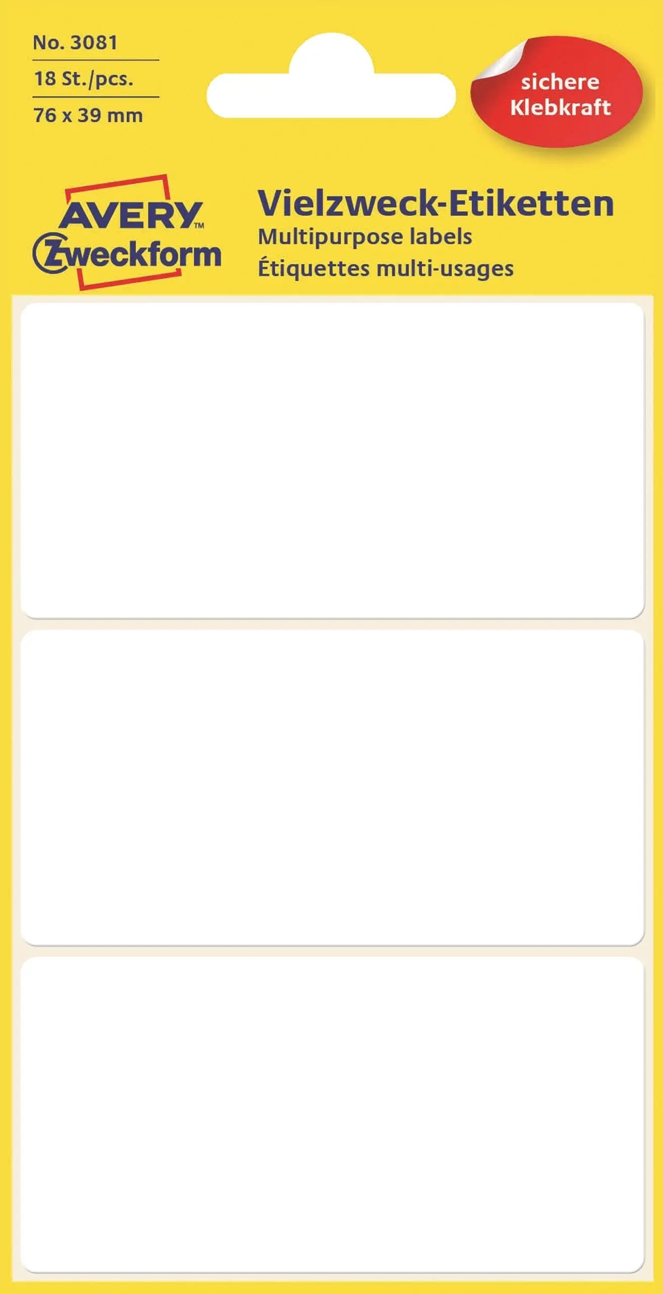 AVERY ZW. Etiketten              76×39mm Idealshop