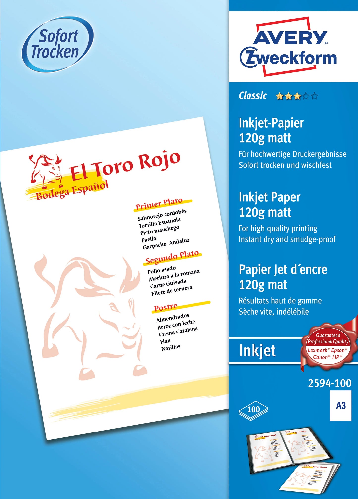 AVERY ZW. InkJet-Papier A3 Idealshop
