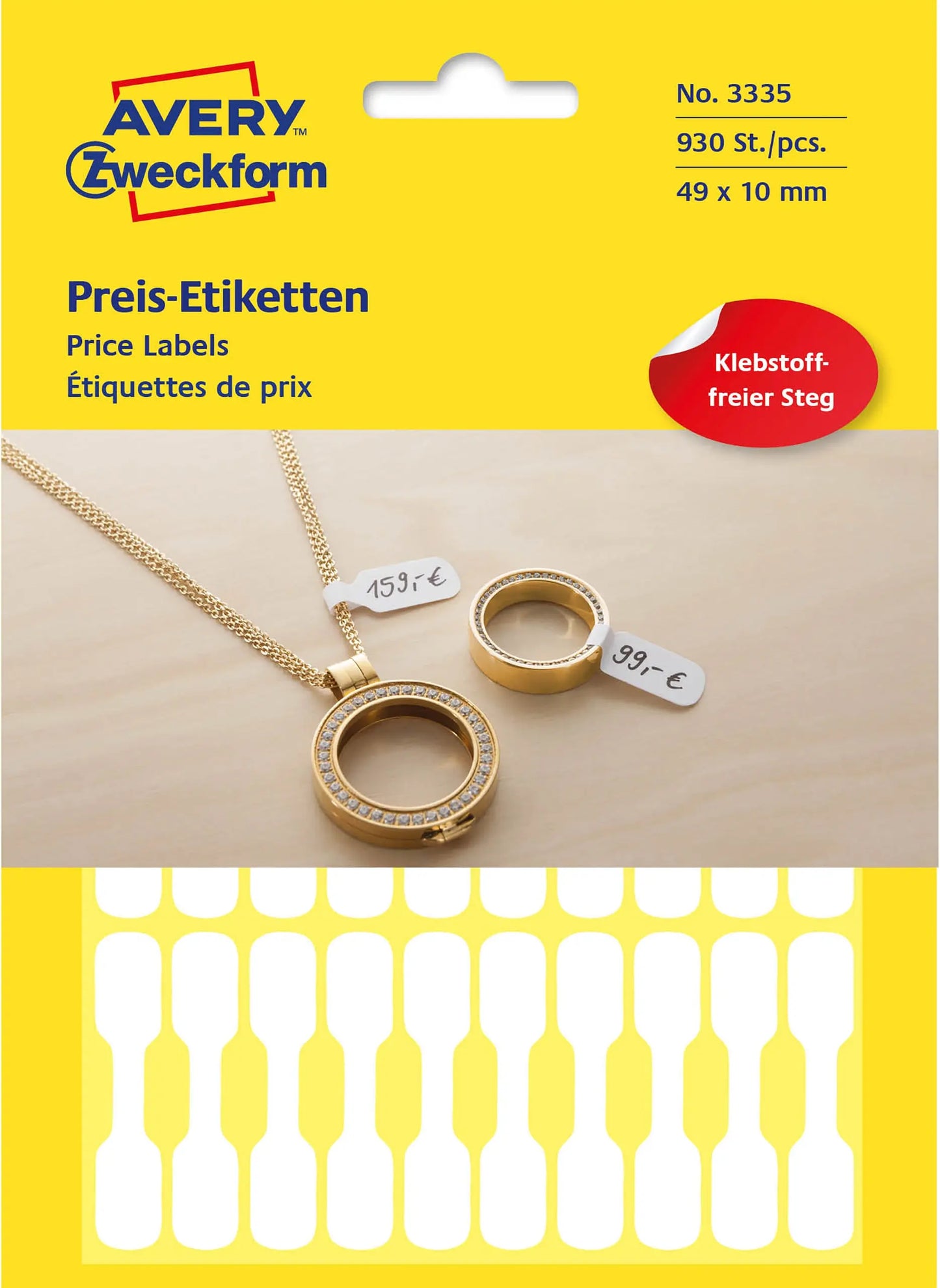 AVERY ZW. Universaletiketten     49x10mm Idealshop