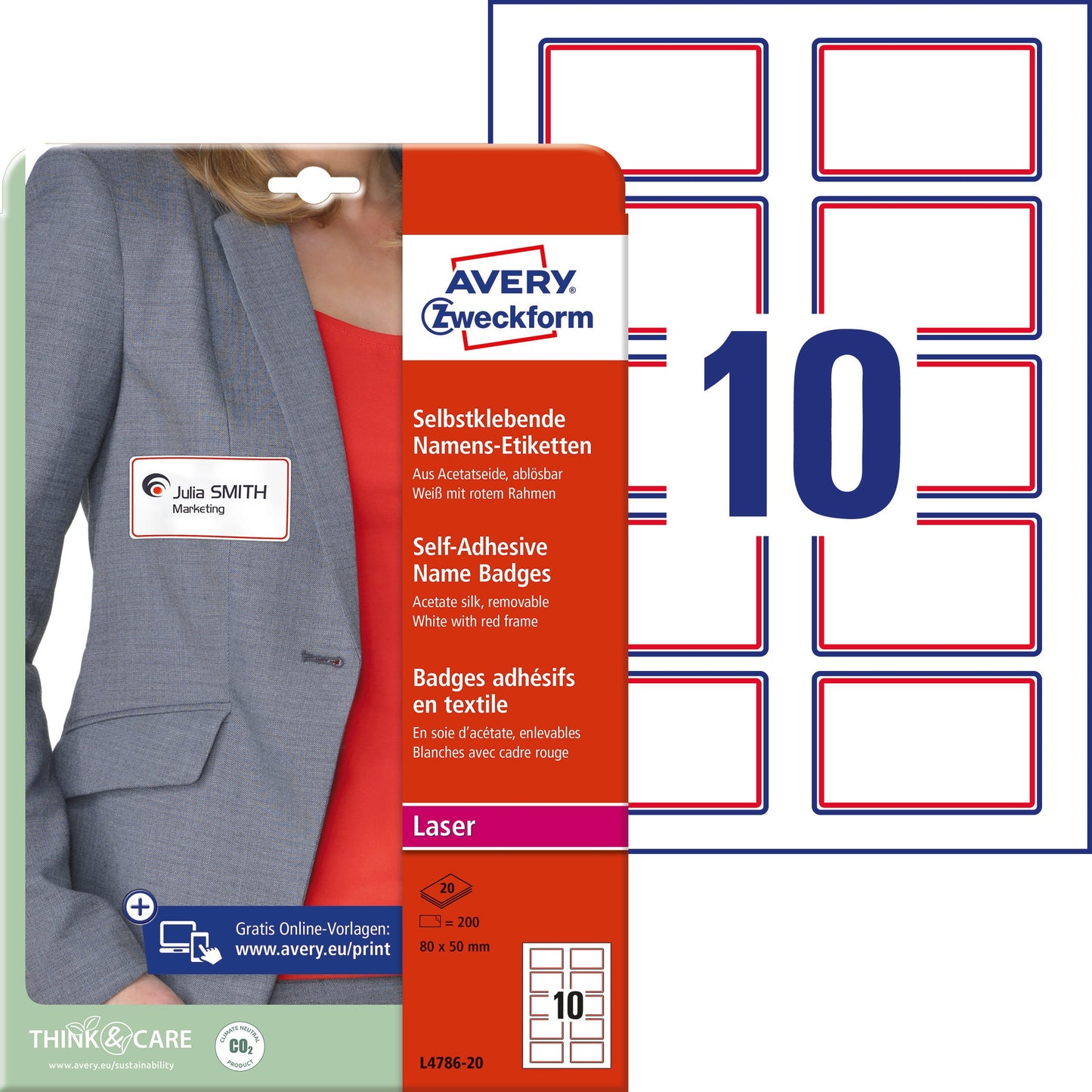 AVERY ZW. Namens-Etiketten Idealshop