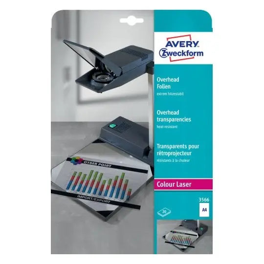 AVERY ZWECKFORM Overhead-Folie A4 3566 0,13mm Color Laser 20 Stk. Idealshop