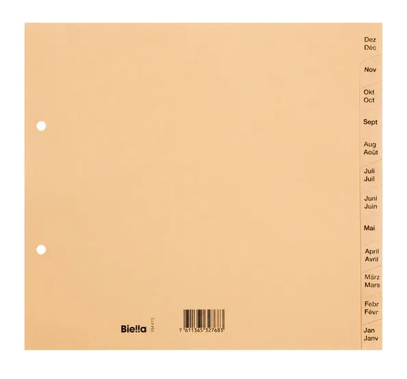 BIELLA Kartonregister A4 19441300U braun Dez-Jan DE/FR Idealshop