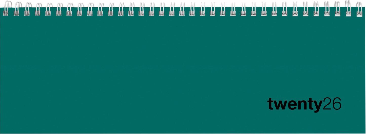BIELLA Pultkalender Colorful 2026 888377090026U 1W/2S petrol ML 29.7x10.5cm Idealshop