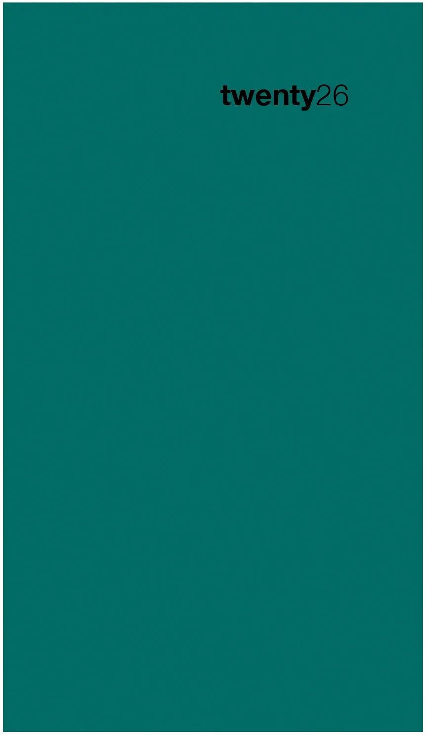 BIELLA Taschenagenda Colorful 2026 830760090026U 1W/2S petrol ML 8.7x15.3cm Idealshop