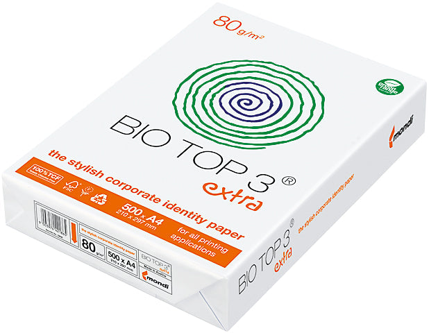 BIO TOP 3 Kopierpapier A4 88008658 80g, weiss 500 Blatt Idealshop