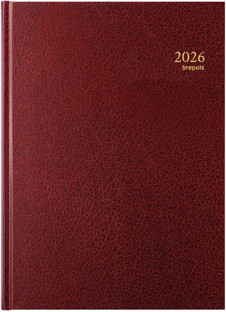 BREPOLS Agenda Bremax 1 Santex 2026 0.001.1345 1T/1S bordeaux 21x29cm Idealshop