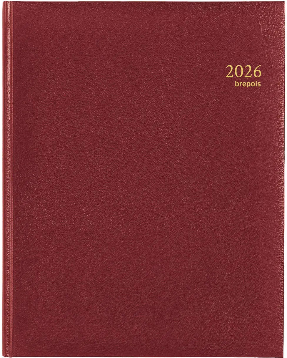 BREPOLS Agenda Concorde Lima Ku. 2026 0.240.1256 1W/2S weinrot 21x27cm Idealshop