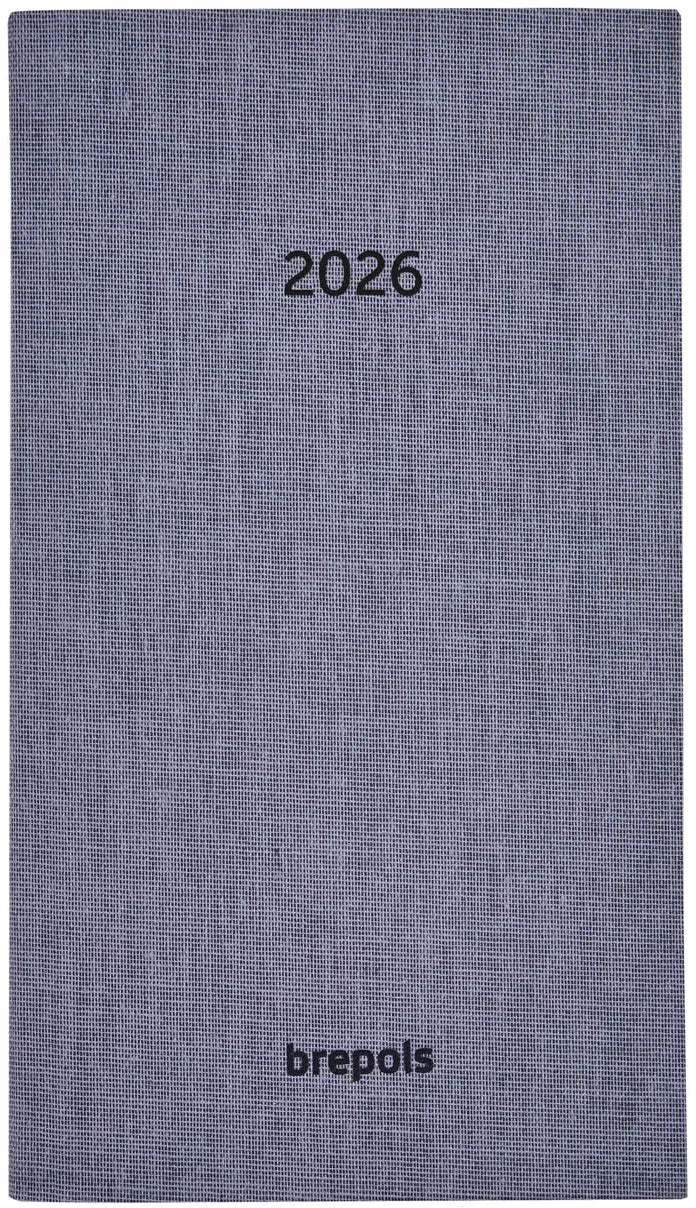 BREPOLS Agenda Notavision Dubl. 2026 75454550260 1W/2S grau 8.9x16cm Idealshop