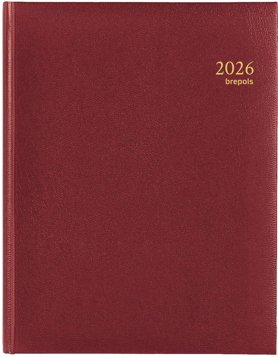 BREPOLS Agenda Timing Lima Kul. 2026 0.136.1256 1W/2S bordeaux 17.1x22cm Idealshop