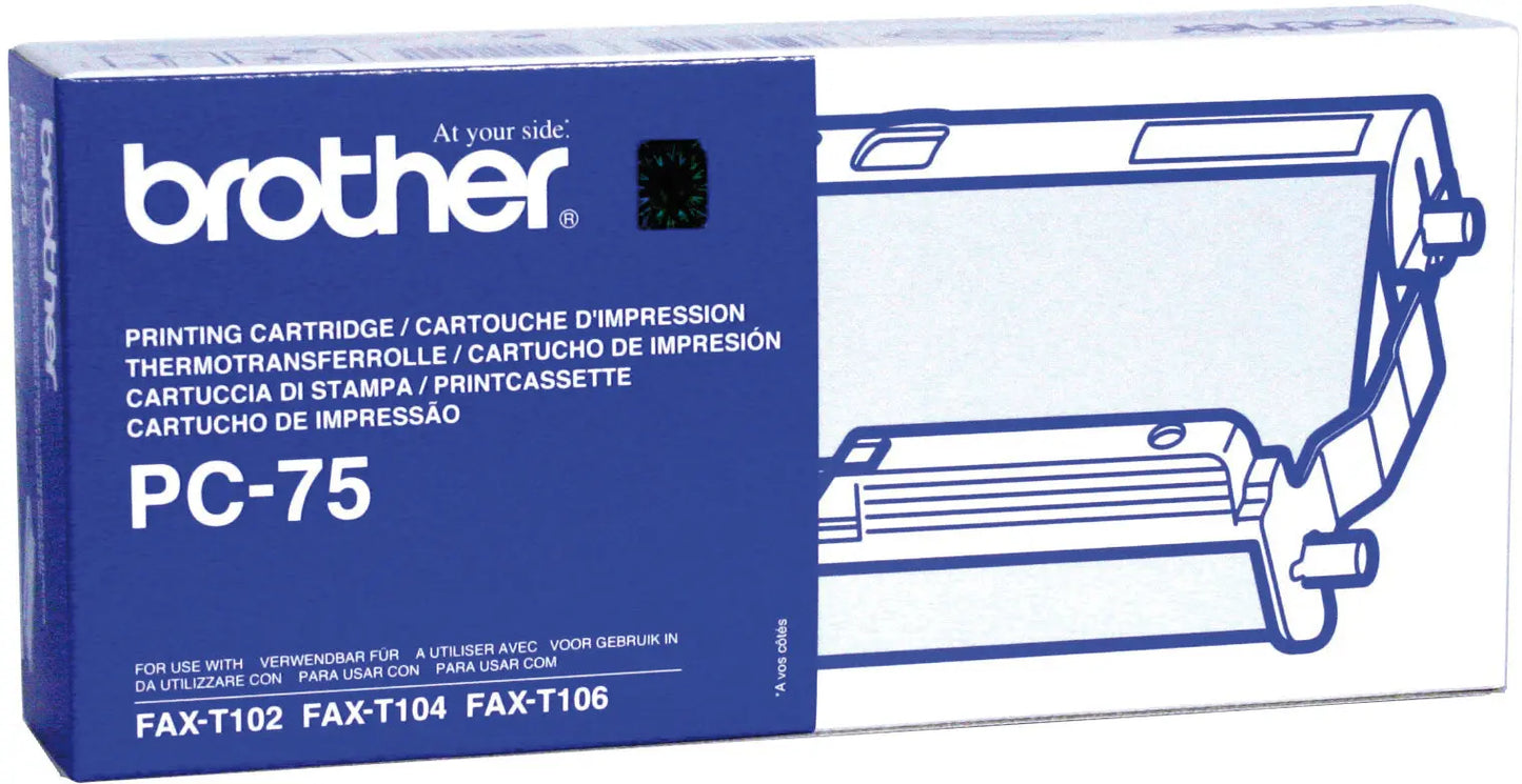 BROTHER Druckkassette m. Filmrolle PC-75 Fax T102/104/106 140 Seiten Idealshop