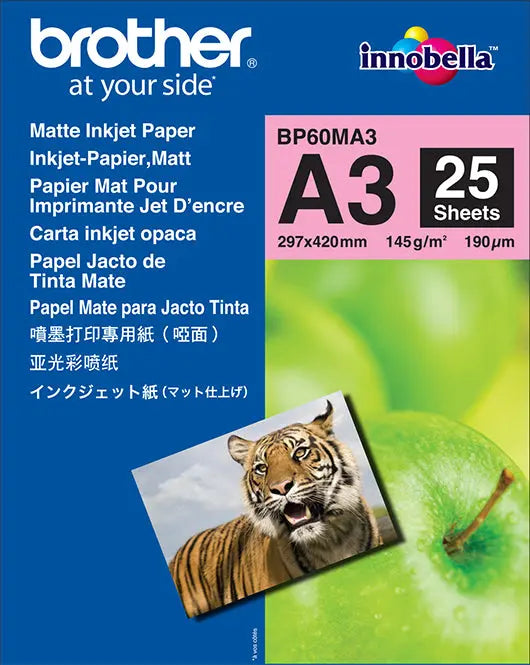 BROTHER InkJet Paper matt 145g A3 BP60-MA3 MFC-6490CW 25 Blatt Idealshop