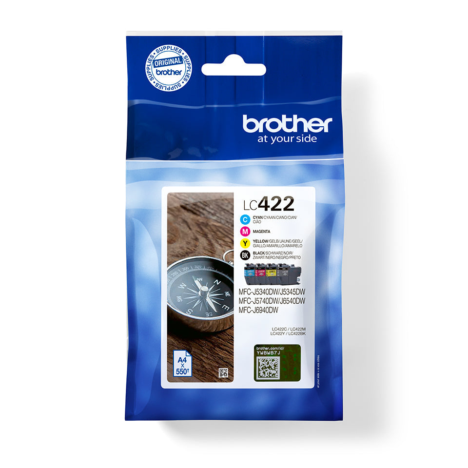 BROTHER Valuepack Tinte CMYBK LC-422VAL MFC-J5340 550 Seiten Idealshop