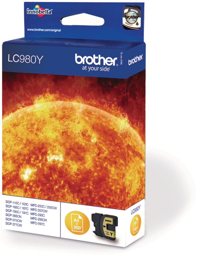 BROTHER Tintenpatrone yellow LC-980Y DCP-165C 260 Seiten Idealshop