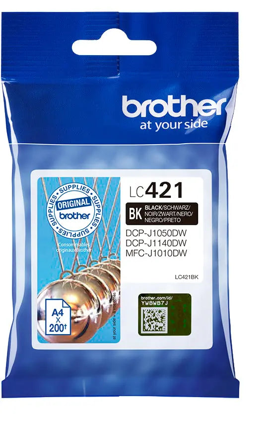 BROTHER Tintenpatrone schwarz LC-421BK DCP-J1050 200 Seiten Idealshop