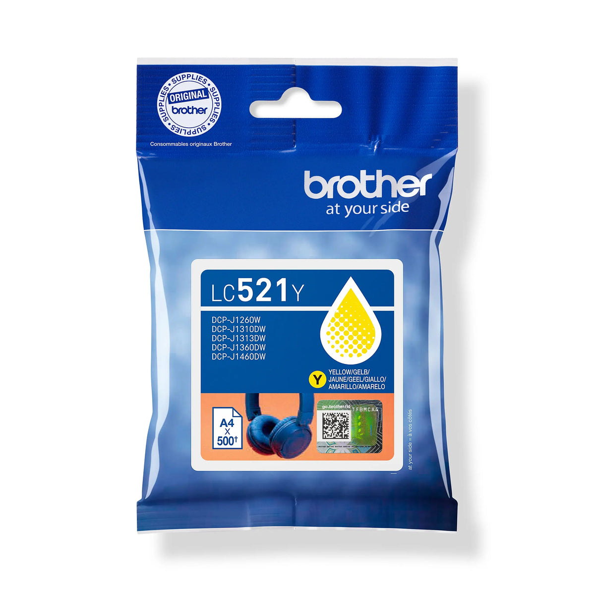 BROTHER Tintenpatrone yellow LC-521Y DCP-J1360DW 500 Seiten Idealshop