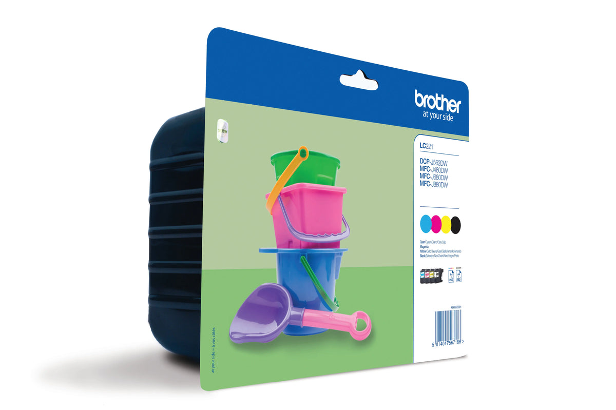 BROTHER Valuepack Tinte CMYBK LC-221VALBP MFC-J1100 260 Seiten Idealshop