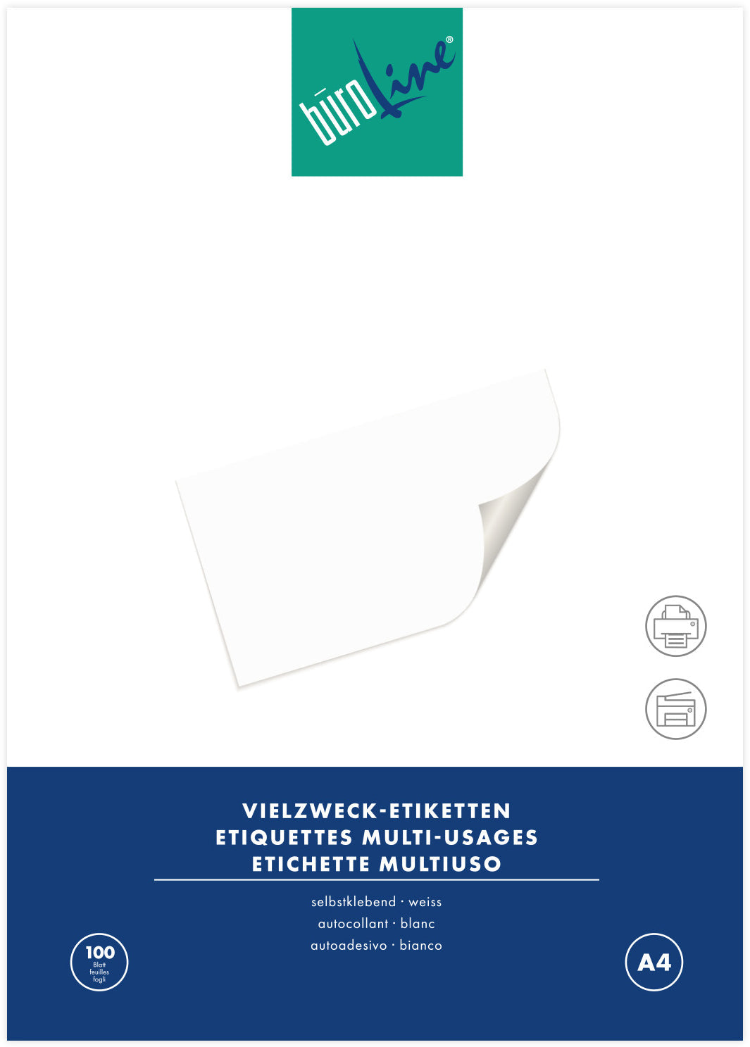 BÜROLINE Etiketten 105x42,3mm 500028 weiss 1400 Stück Idealshop