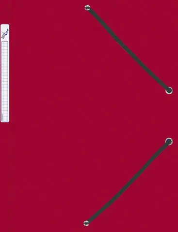 BÜROLINE Gummibandmappe A4 614496 rot, Kunststoff Idealshop