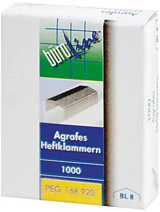 BÜROLINE Heftklammern BL8 166920 1000 Stück Idealshop