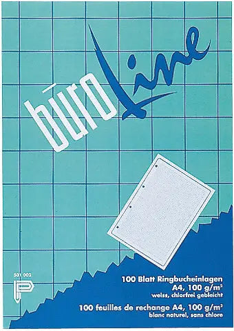 BÜROLINE Ringbucheinlagen A4 501006 kariert, 5mm, 100g 100 Blatt Idealshop