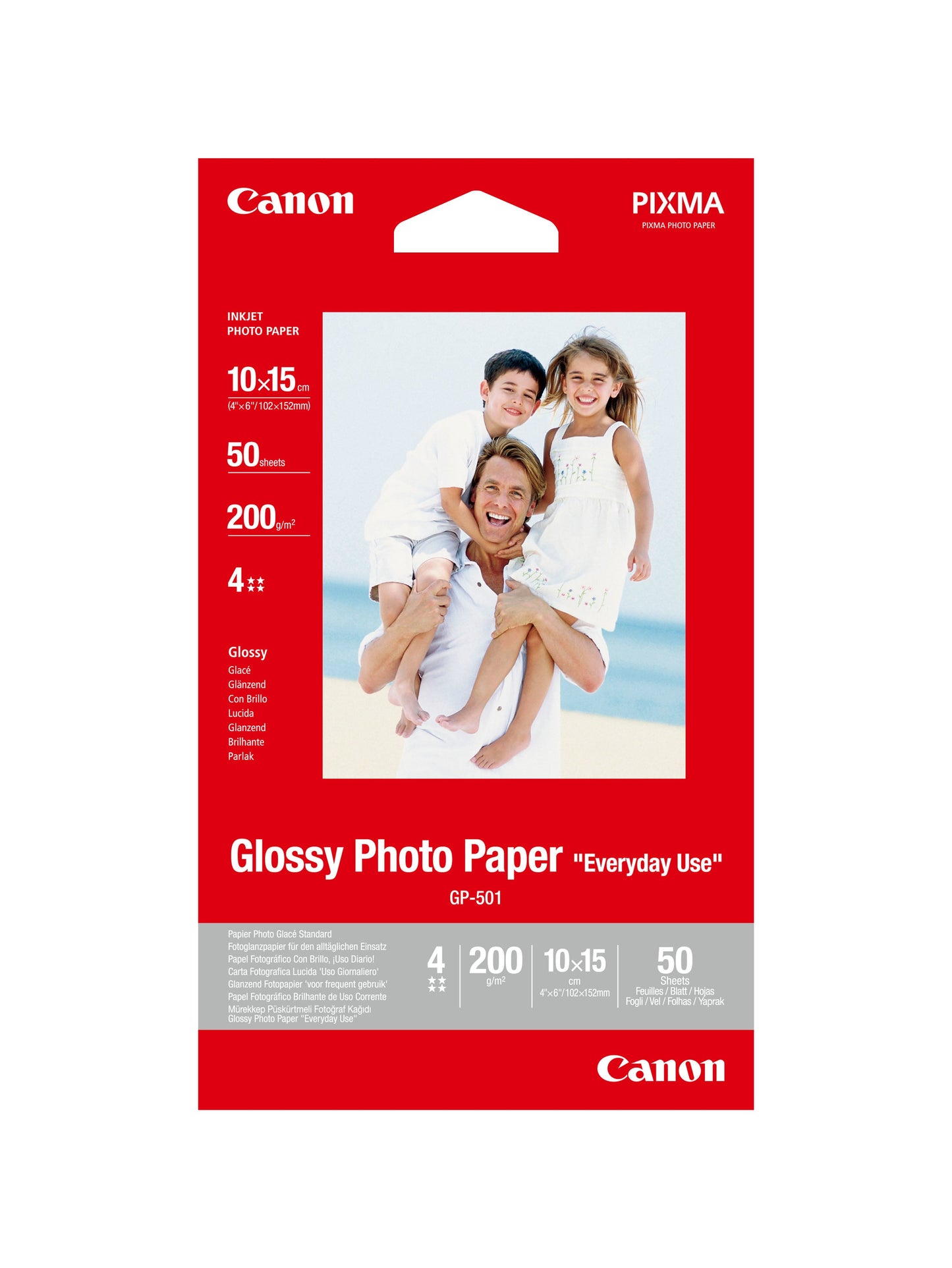 CANON Glossy Photo Paper 10x15cm GP5014x6 InkJet, Everyday 200g 50 Bl. Idealshop