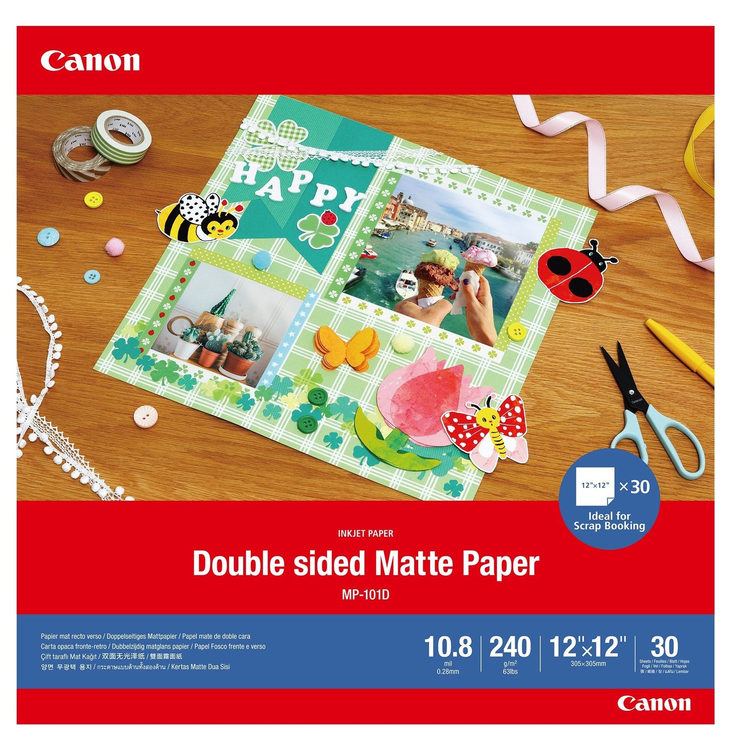 CANON Doub.Matte Photo Paper 30x30cm MP101DA4 Double sided 30 Blatt Idealshop