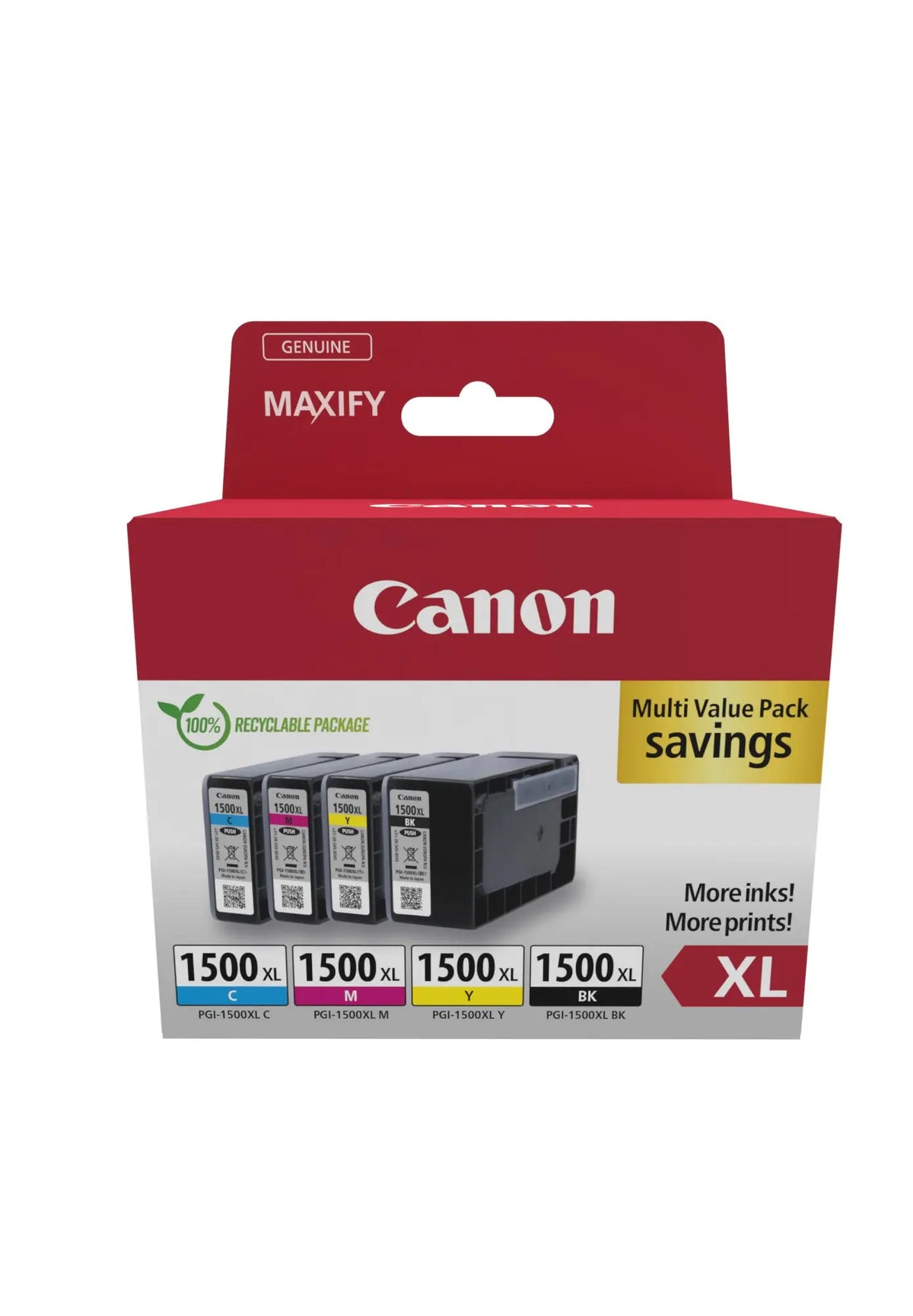 CANON Multipack Tinte XL BKCMY PGI-1500XL MAXIFY MB2050/MB2350 70.7ml Idealshop