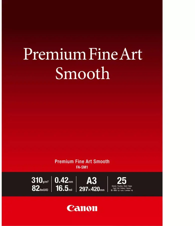CANON Premium Paper 310g A3 FASM2A3 Fine Art Smooth 25 Blatt Idealshop