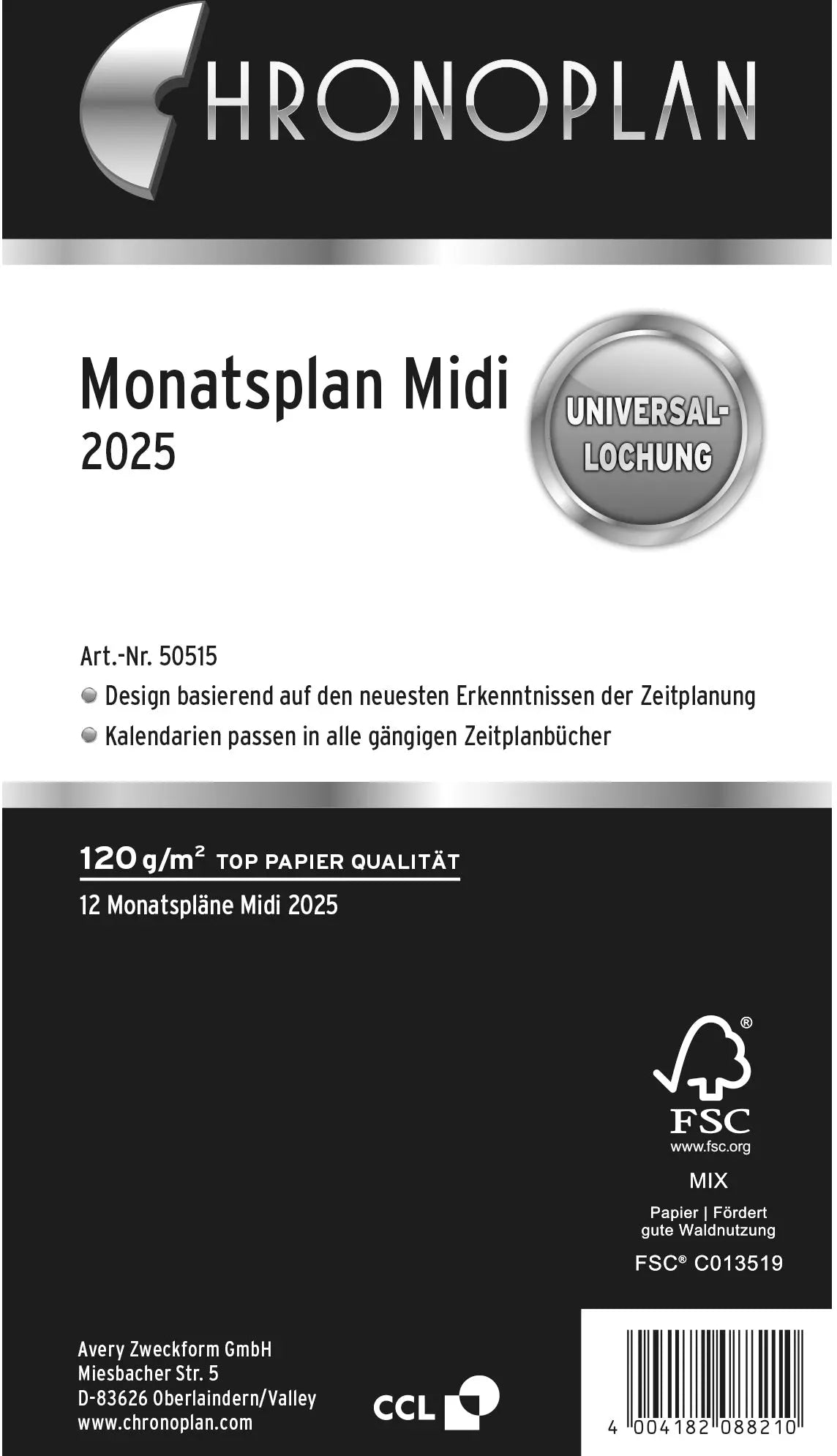 CHRONOPLA Monatsplan 2025 Idealshop