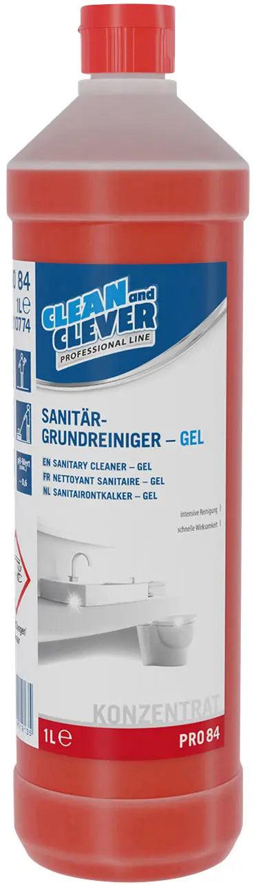 CLEAN AND CLEVER Sanitär-Grundreiniger 1lt 37595 PRO84 Idealshop