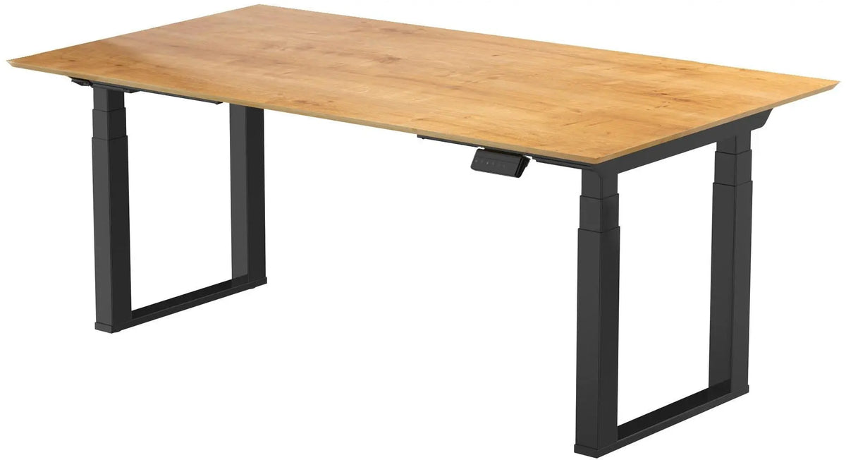 CONTINI Bürotisch ET223Q 180x80cm 109451 Eiche/schwarz Idealshop