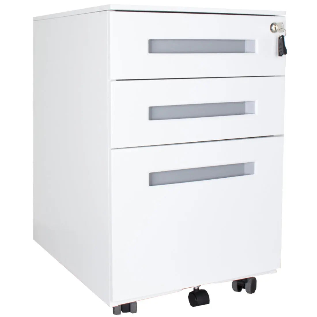 CONTINI Rollcontainer 102460 weiss, 3 Schubladen Idealshop