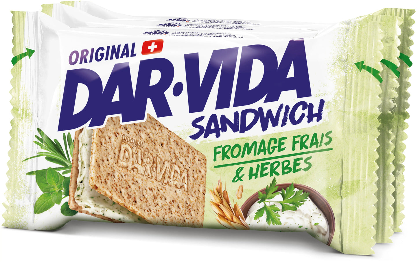 DAR-VIDA Sandwich Frischkäse& Kräuter 5362000 65g, 3 Stk. Idealshop