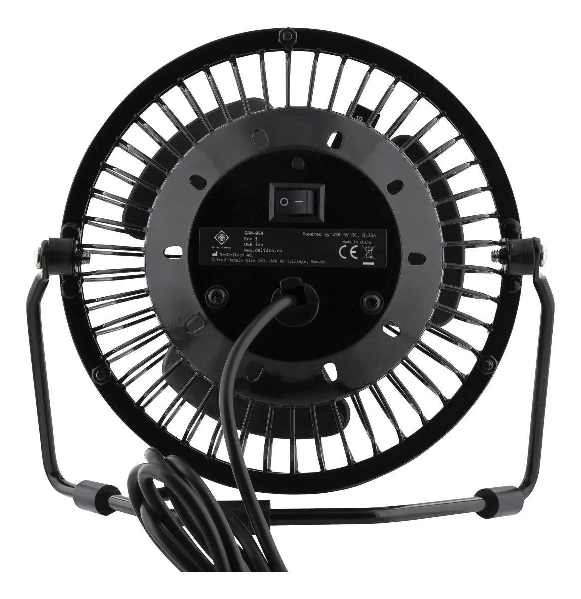 DELTACO USB LED Table Fan watch GAM-054 Black Idealshop