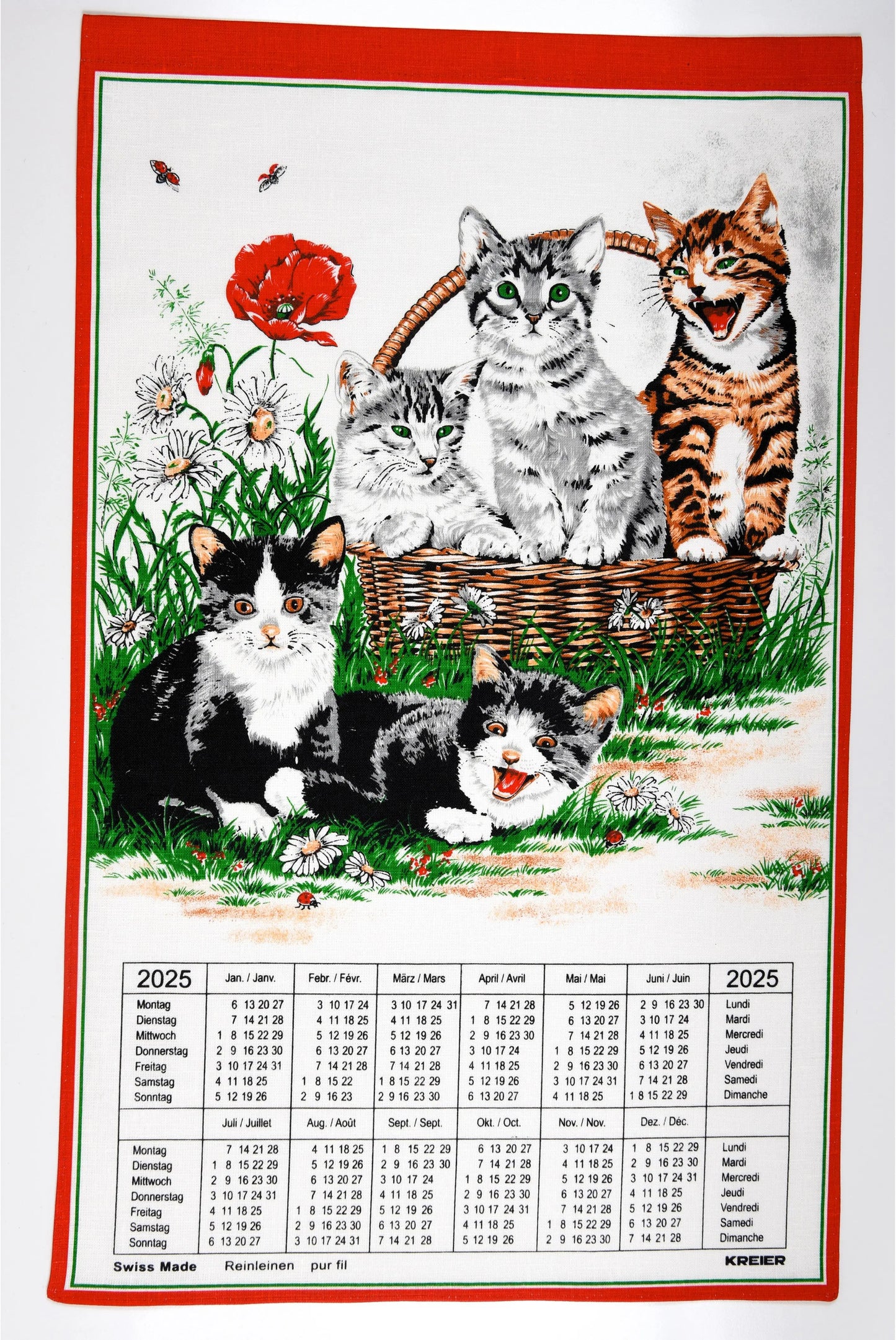 DOERIG Katzen Reinleinen 2025 Idealshop