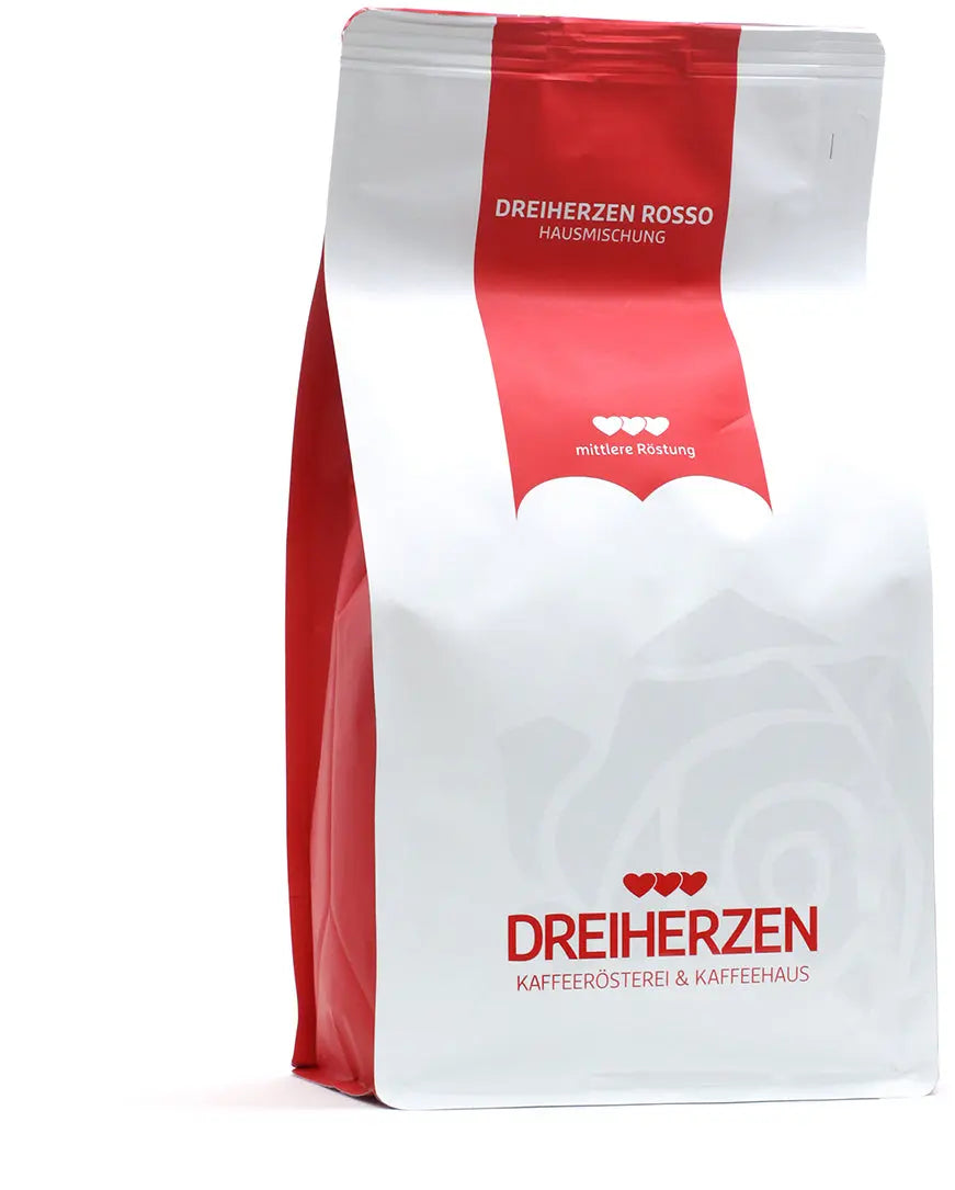 DREIHERZEN Bohnenkaffee 1kg 11141 Rosso Idealshop
