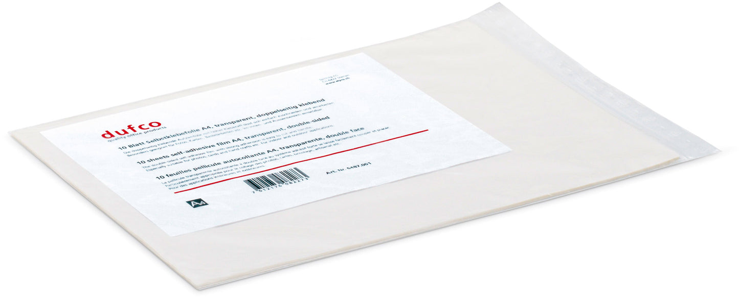 DUFCO Selbstklebefolie A4 6487.001 doppels. klebend, 10 Blatt Idealshop