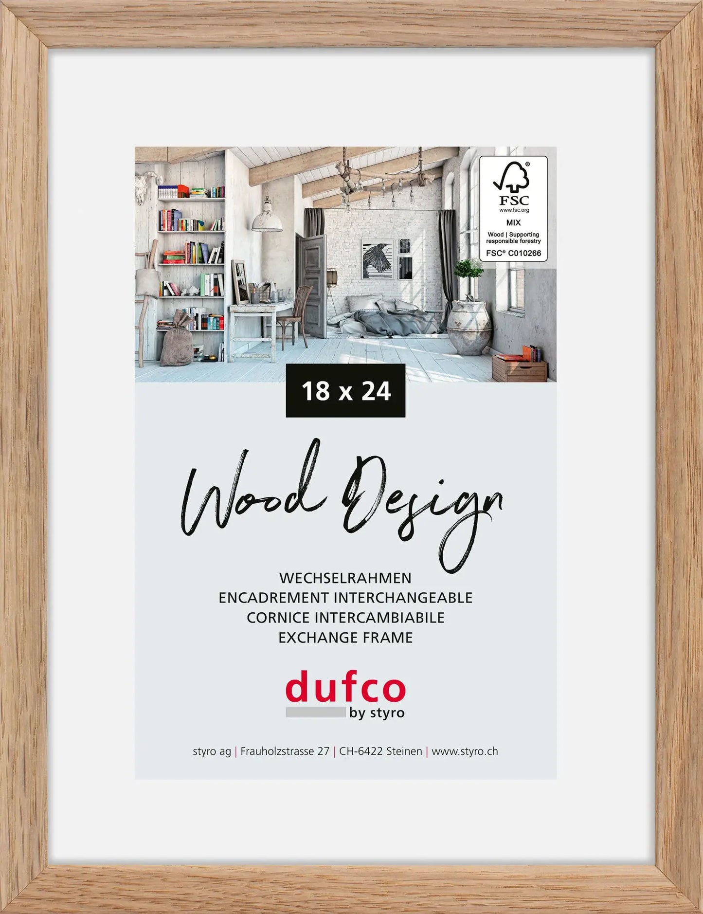 DUFCO Bilderrahmen Hay 18x24cm 1610.81113 Eiche hell Idealshop