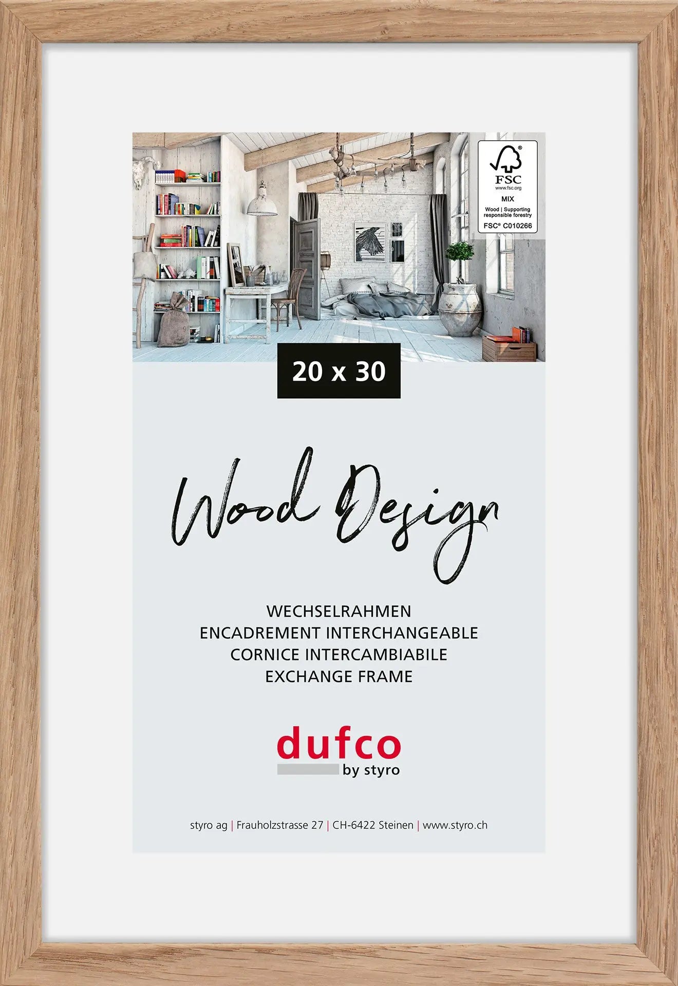 DUFCO Bilderrahmen Hay 20x30cm 1610.81115 Eiche hell Idealshop